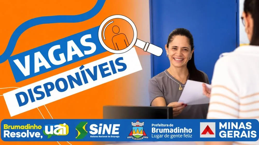 Sine disponibiliza 33 vagas de emprego para trabalhadores em Brumadinho nesta segunda-feira (13)