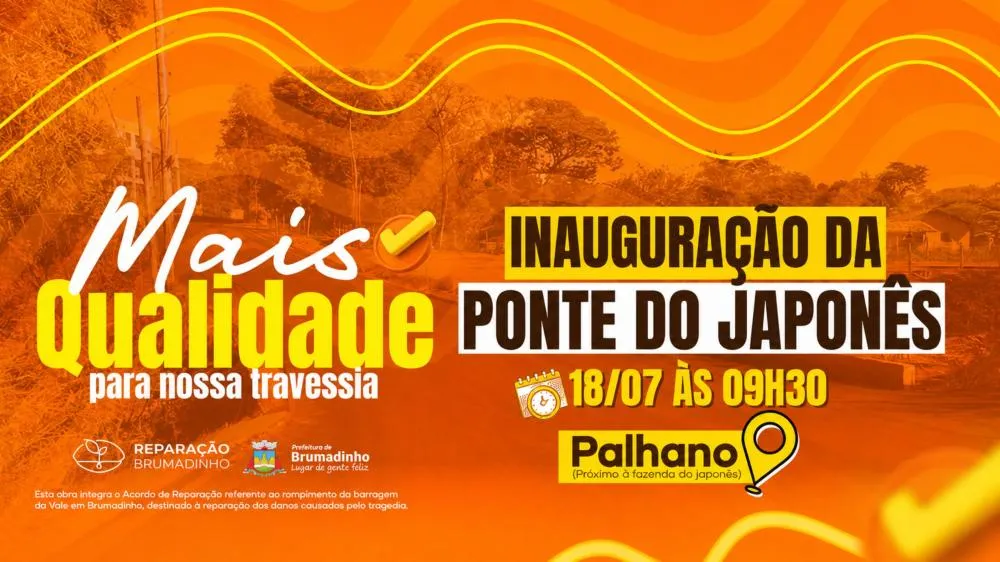 Inauguração da Ponte do Japonês é mais uma entrega que vai melhorar a infraestrutura em Aranha, Suzana e Palhano