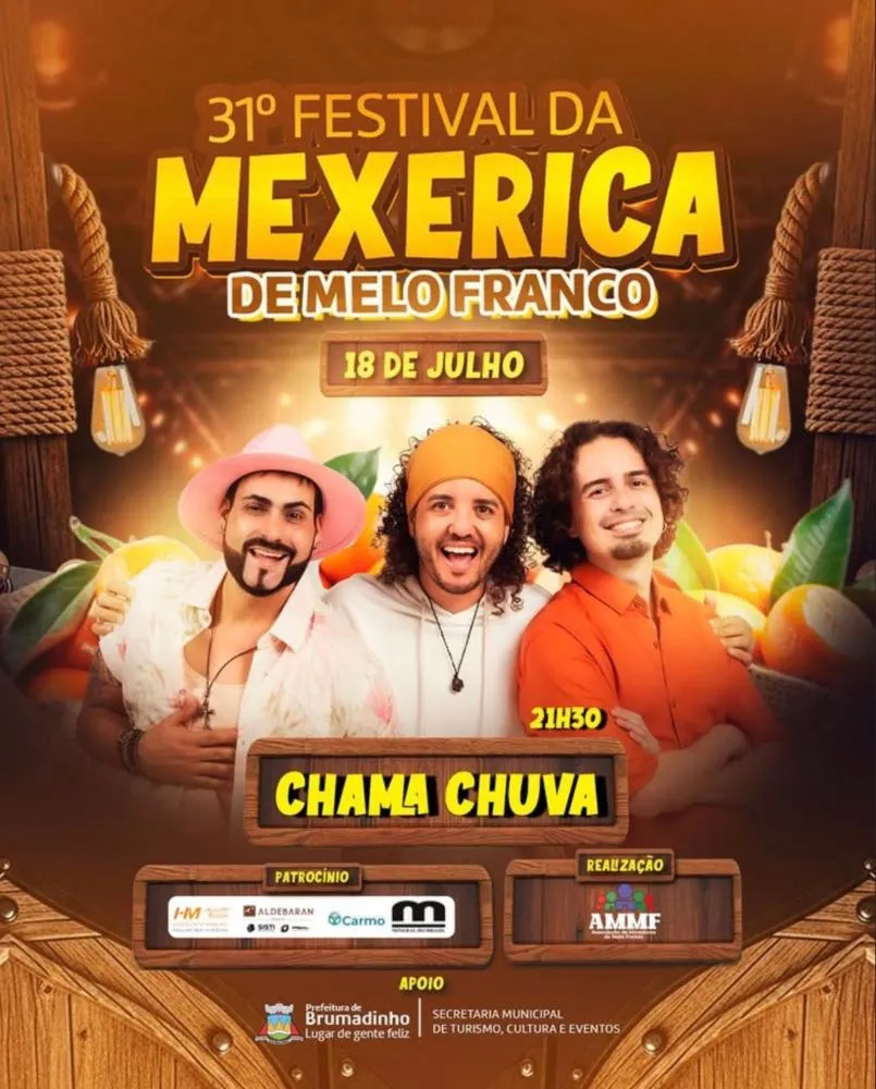 31º Festival da Mexerica movimenta Melo Franco neste sábado (18) com shows, gastronomia e muita tradição